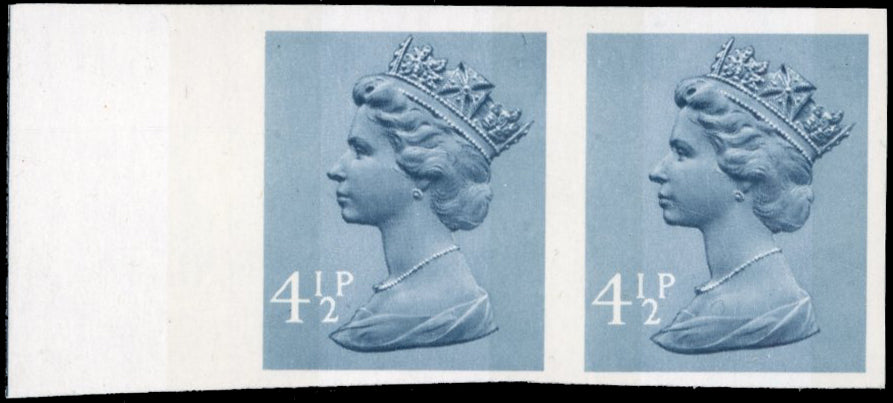 Great Britain SG X865a Unmounted Mint 1971-96 4½p grey-blue imperf pair