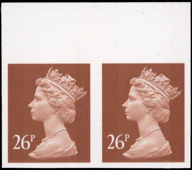 Great Britain SG Y1691a Unmounted Mint 1993-2017 26p red-brown imperf pair