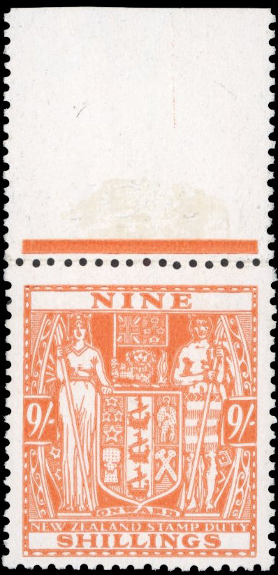 New Zealand SG F154 Unmounted Mint 1931-35 Arms postal fiscal 9s single watermark Cowan paper