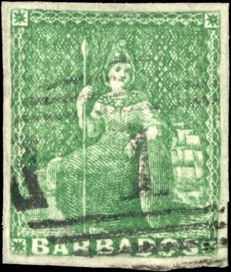 Barbados Britannia SG 7 Used