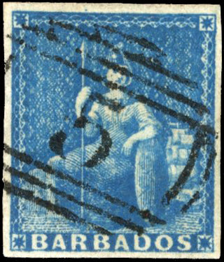 Barbados Britannia SG 4 Used
