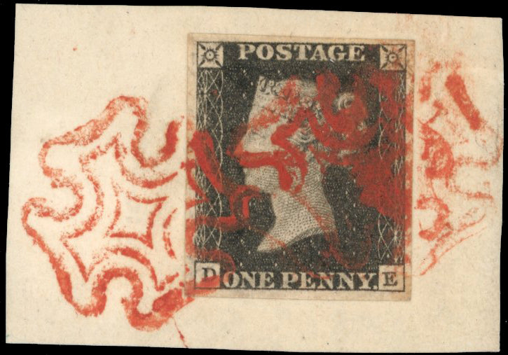 Great Britain SG 2 plate 1a Used 1840 1d black