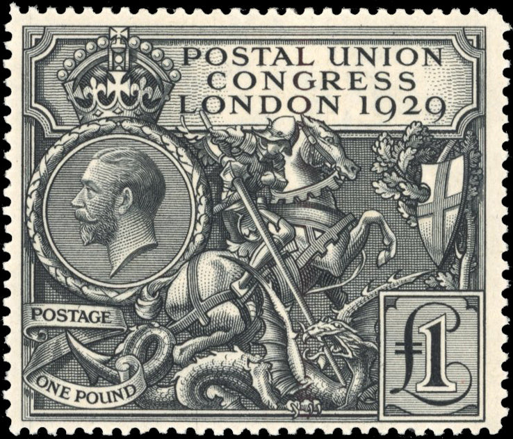 Great Britain SG 438 Mint 1929 PUC £1 black