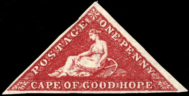 Cape Triangular 1863-64 1d deep carmine-red, DLR printing mint SG18