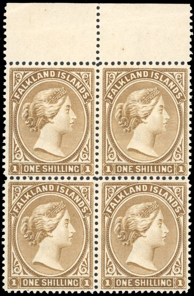 Falkland Islands SG 37x Unmounted Mint 1891-1902 1s grey-brown watermark reversed