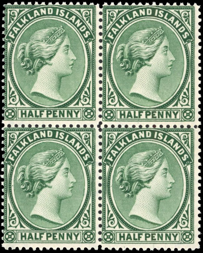 Falkland Islands SG 16 Unmounted Mint 1891-1902 ½d green