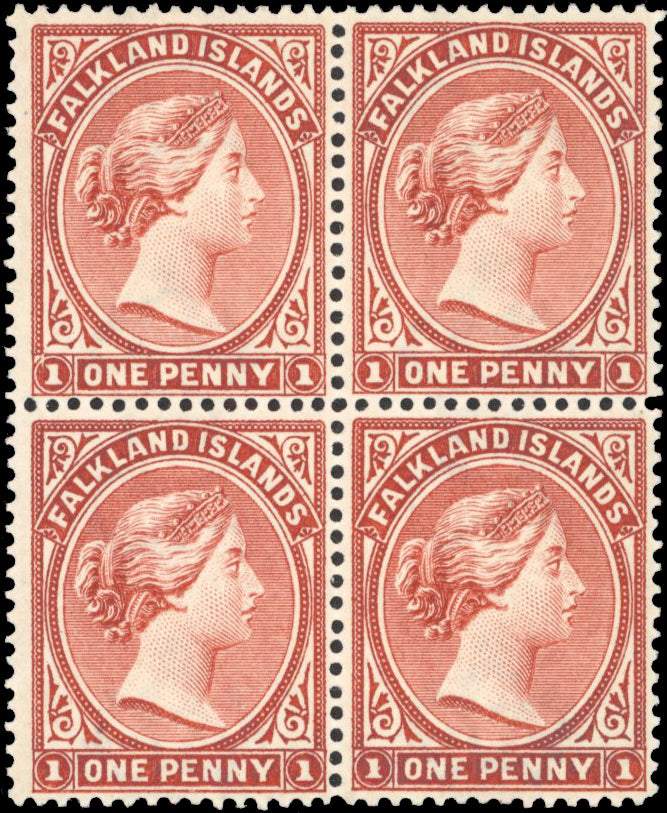 Falkland Islands SG 22 Unmounted Mint 1891-1902 1d pale Venetian red
