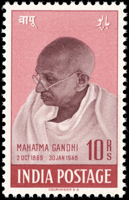India SG 308 Unmounted Mint 1948 Gandhi 10r