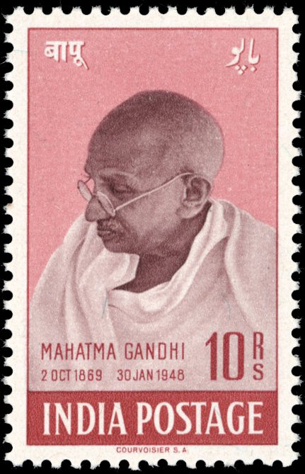 India SG 308 Unmounted Mint 1948 Gandhi 10r