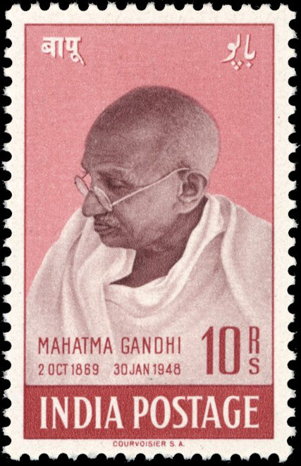 India SG 308 Unmounted Mint 1948 Gandhi 10r