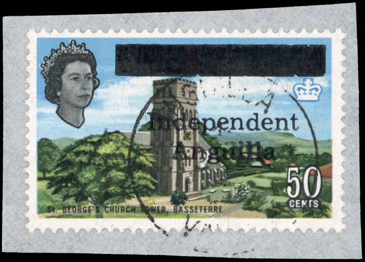 Anguilla SG 12 Used 1967 Independent Anguilla 50c Church Tower
