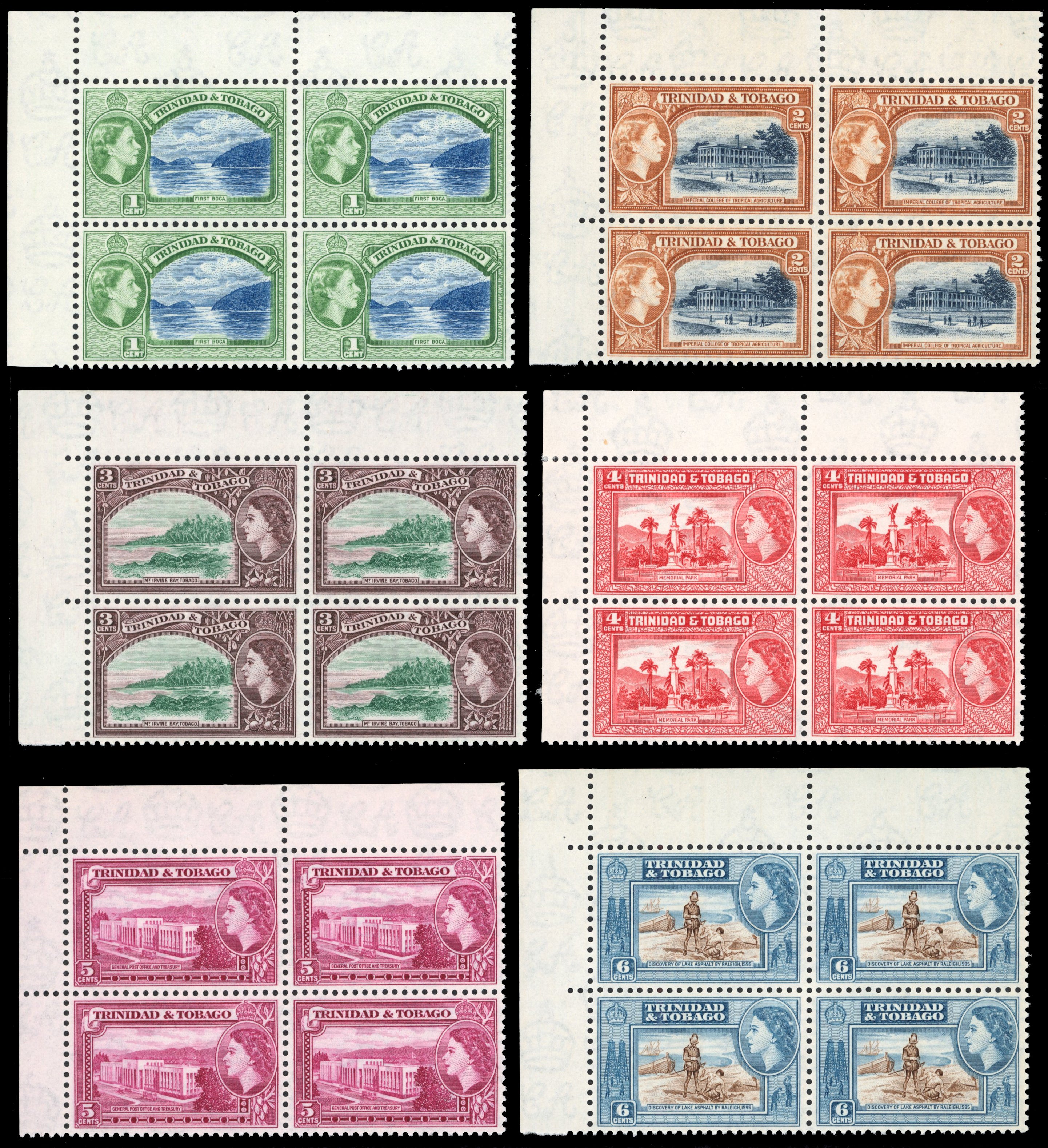 Trinidad and Tobago SG 267/278a Unmounted Mint 1953-59 QEII set of 14