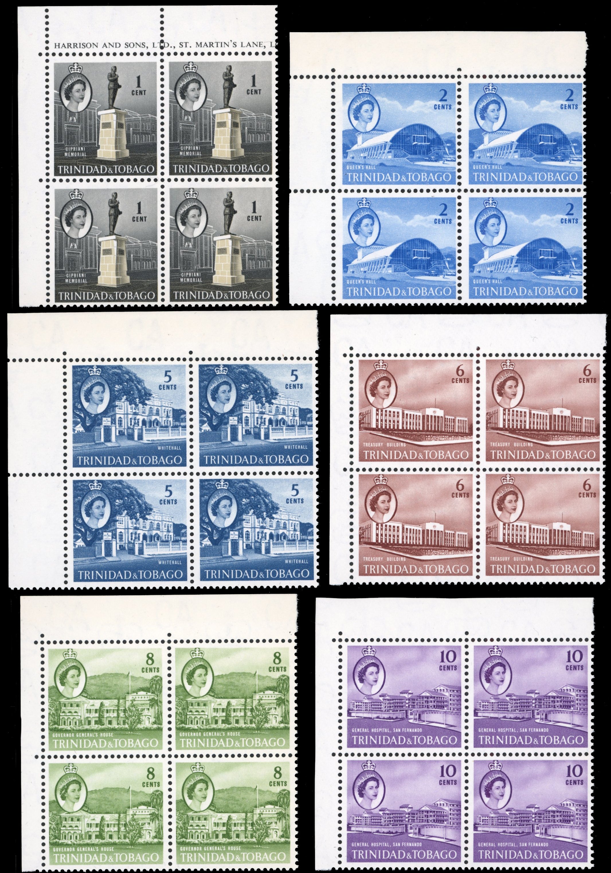Trinidad and Tobago SG 284/297 Unmounted Mint 1960-67 QEII set of 15