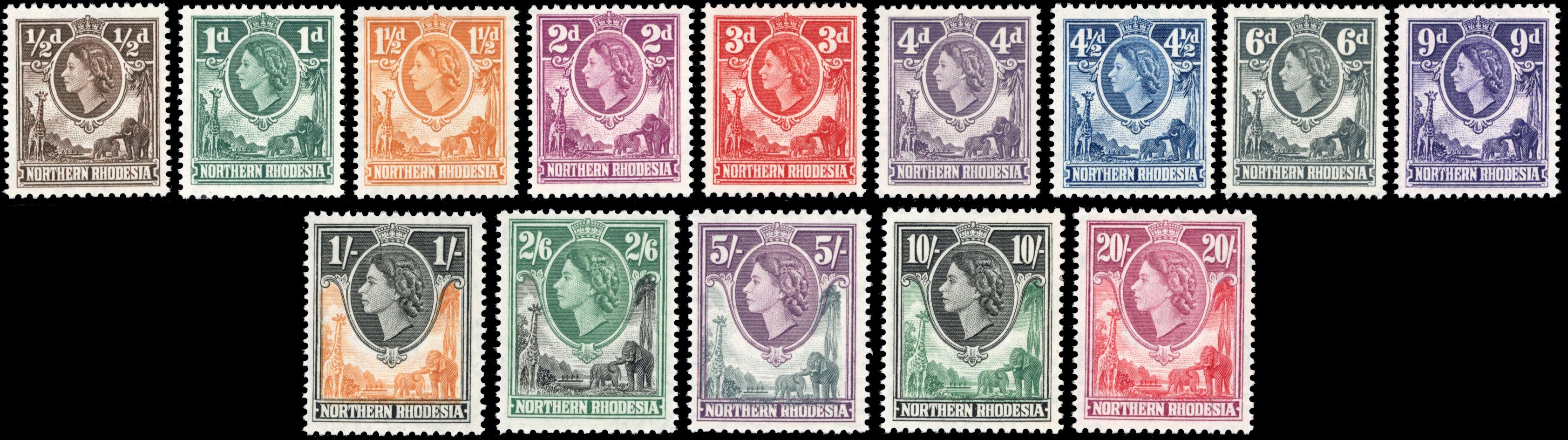 Northern Rhodesia SG 61/74 Unmounted Mint 1953 set of 14