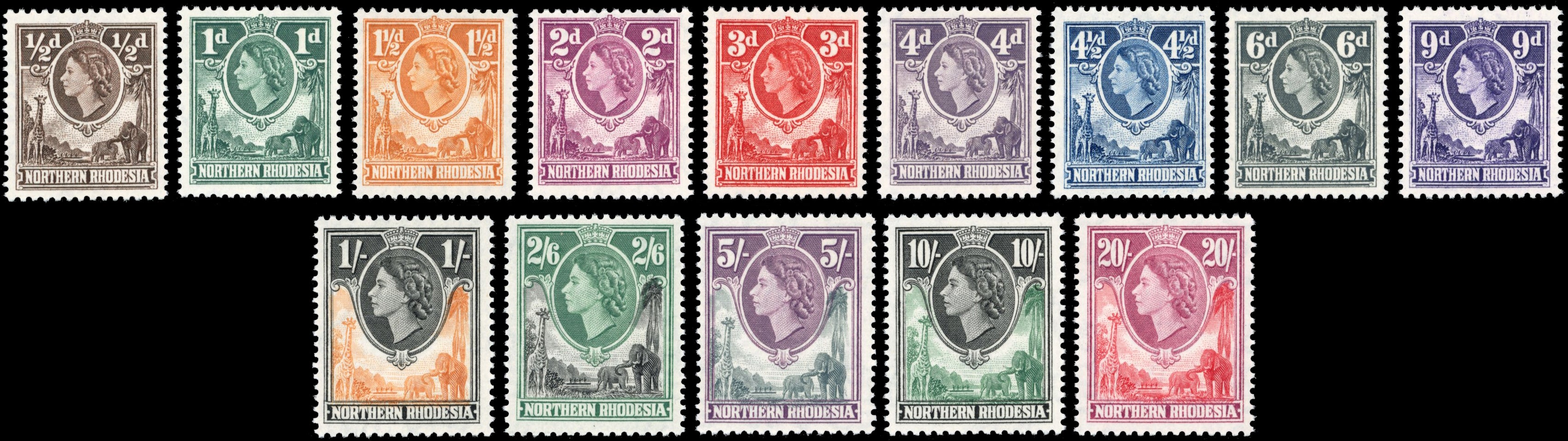 Northern Rhodesia SG 61/74 Unmounted Mint 1953 set of 14