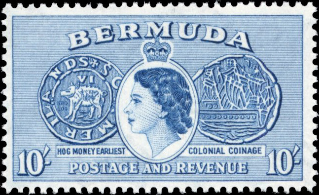 Bermuda SG 149a Unmounted Mint 1953-62 10s ultramarine