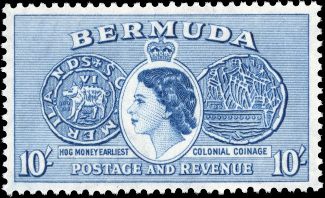 Bermuda SG 149a Unmounted Mint 1953-62 10s ultramarine