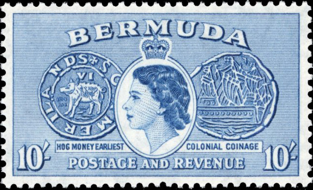 Bermuda SG 149a Unmounted Mint 1953-62 10s ultramarine