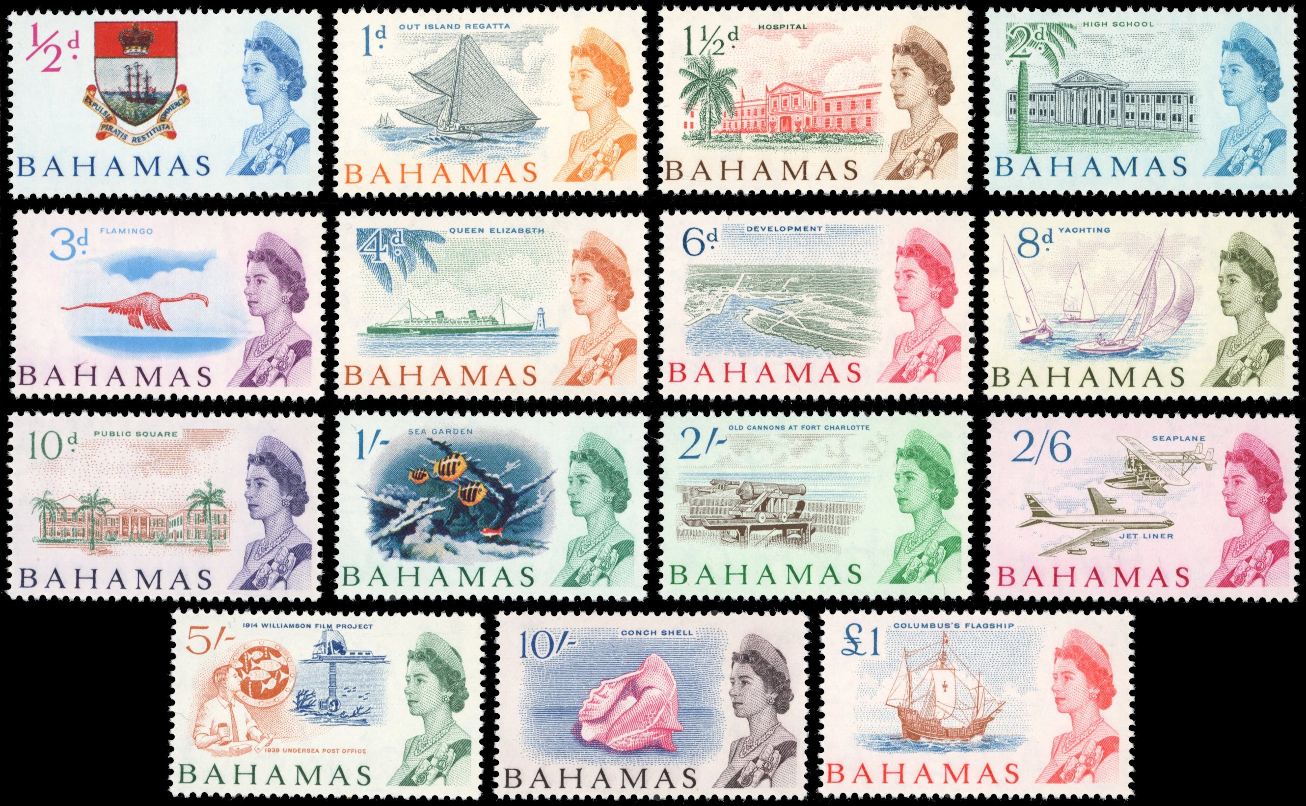 Bahamas SG 247/261 Unmounted Mint 1965 set of 15