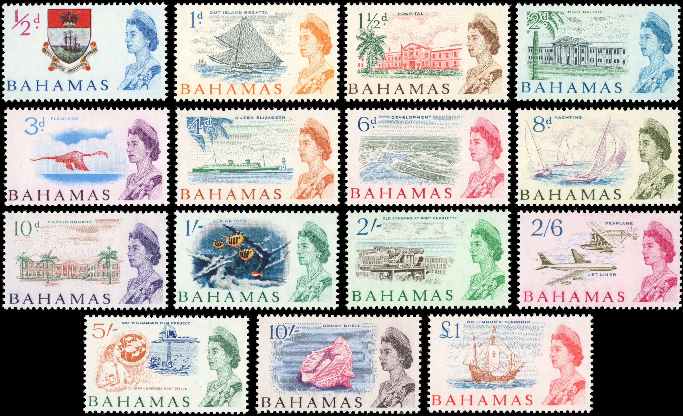 Bahamas SG 247/261 Unmounted Mint 1965 set of 15