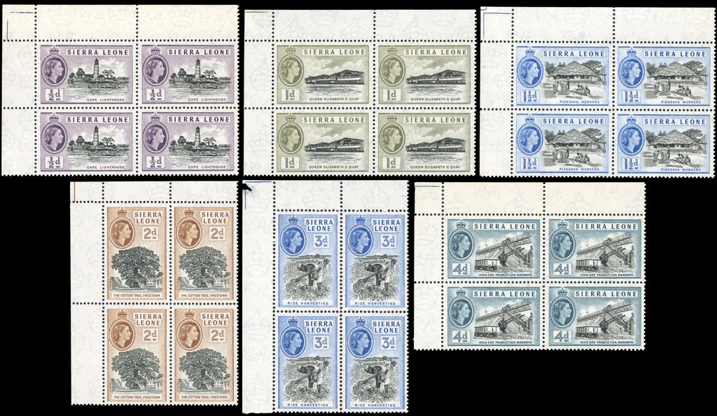 Sierra Leone SG 210/222 Unmounted Mint 1956-61 set of 13
