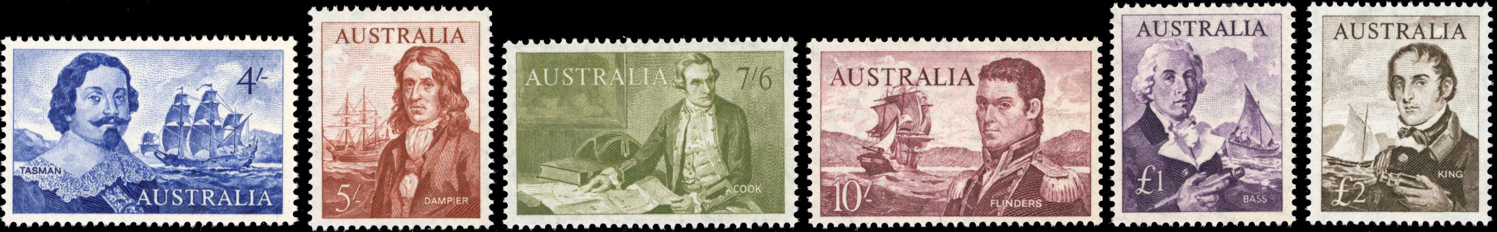 Australia SG 355/360 Unmounted Mint 1963-65 Navigators set of 6