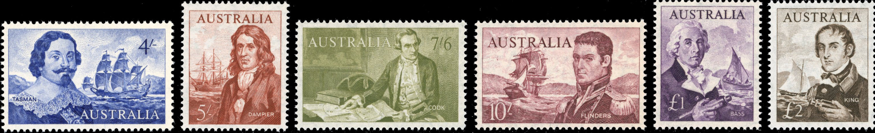 Australia SG 355/360 Unmounted Mint 1963-65 Navigators set of 6