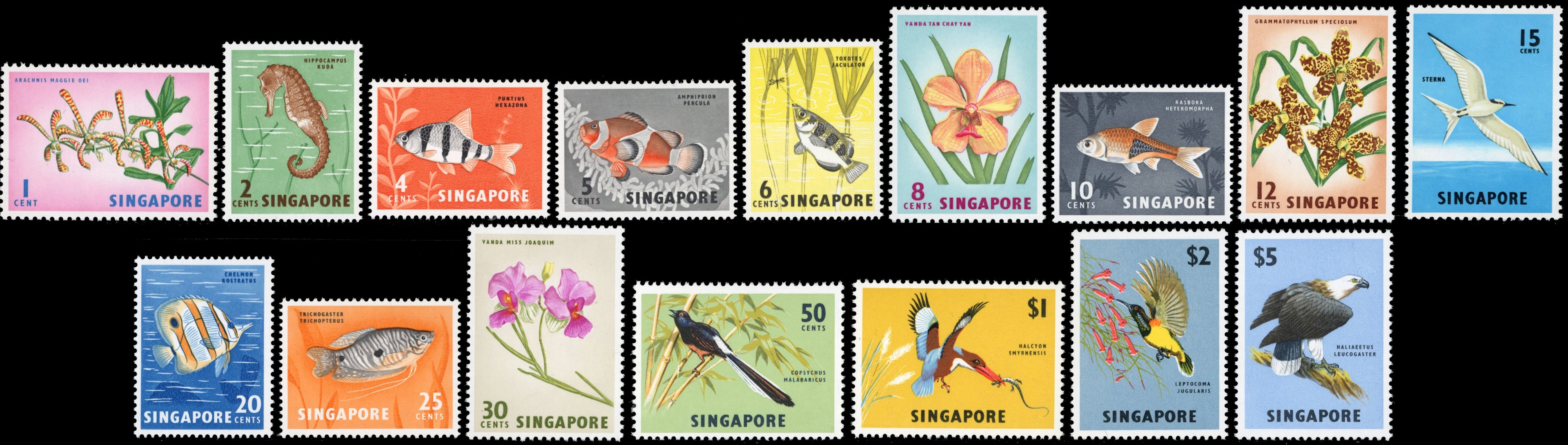 Singapore SG 63/77 Unmounted Mint 1962-66 set of 16