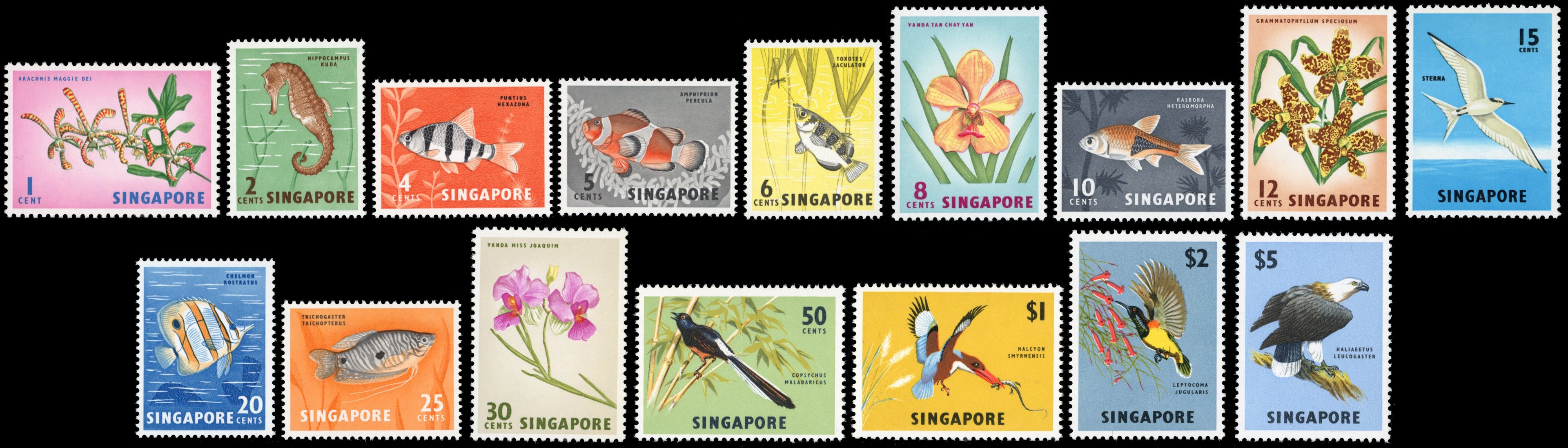 Singapore SG 63/77 Unmounted Mint 1962-66 set of 16