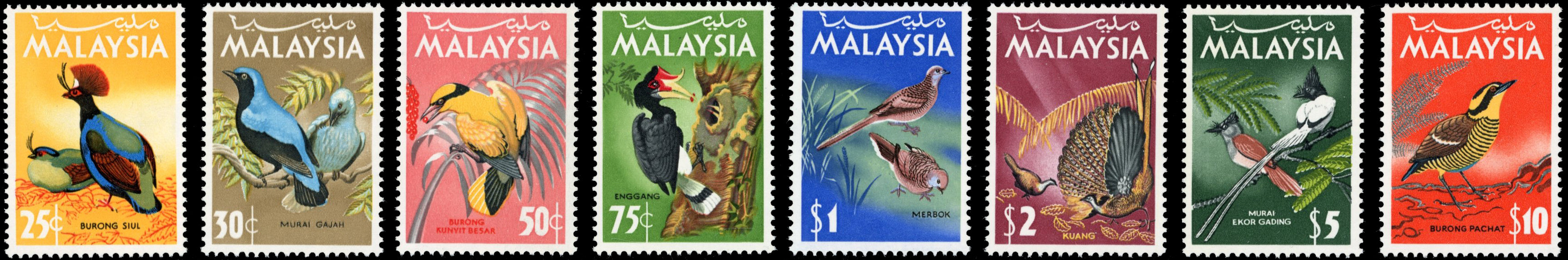 Malaysia SG 20/27 Unmounted Mint 1965 Birds set of 8
