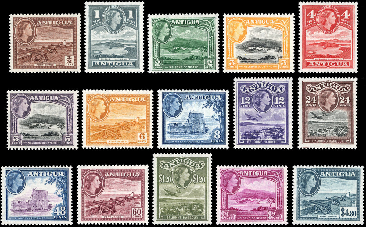 Antigua SG 120a/134 Unmounted Mint 1953-62 set of 15