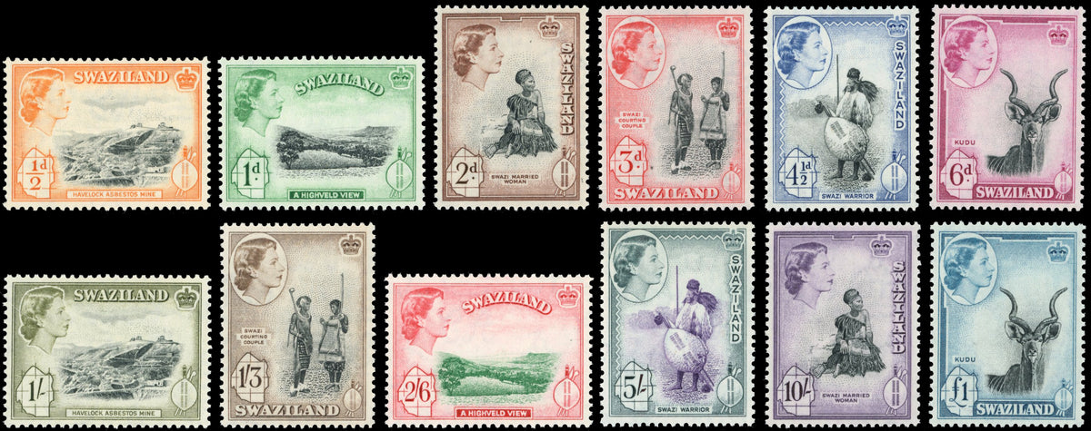 Swaziland SG 53/64 Unmounted Mint 1956 set of 12