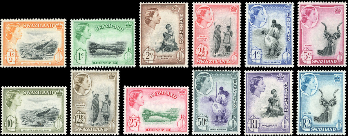 Swaziland SG 78/89 Unmounted Mint 1961 decimal currency set of 12
