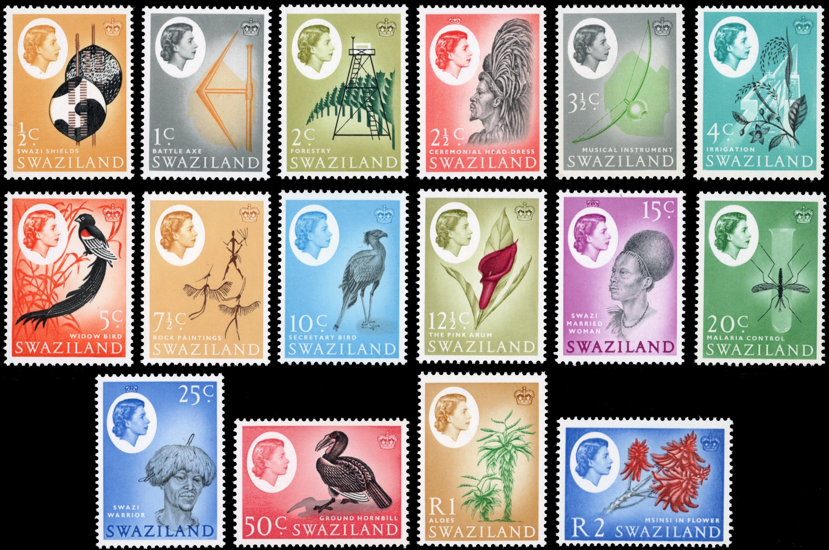 Swaziland SG 90/105 Unmounted Mint 1962-66 set of 16