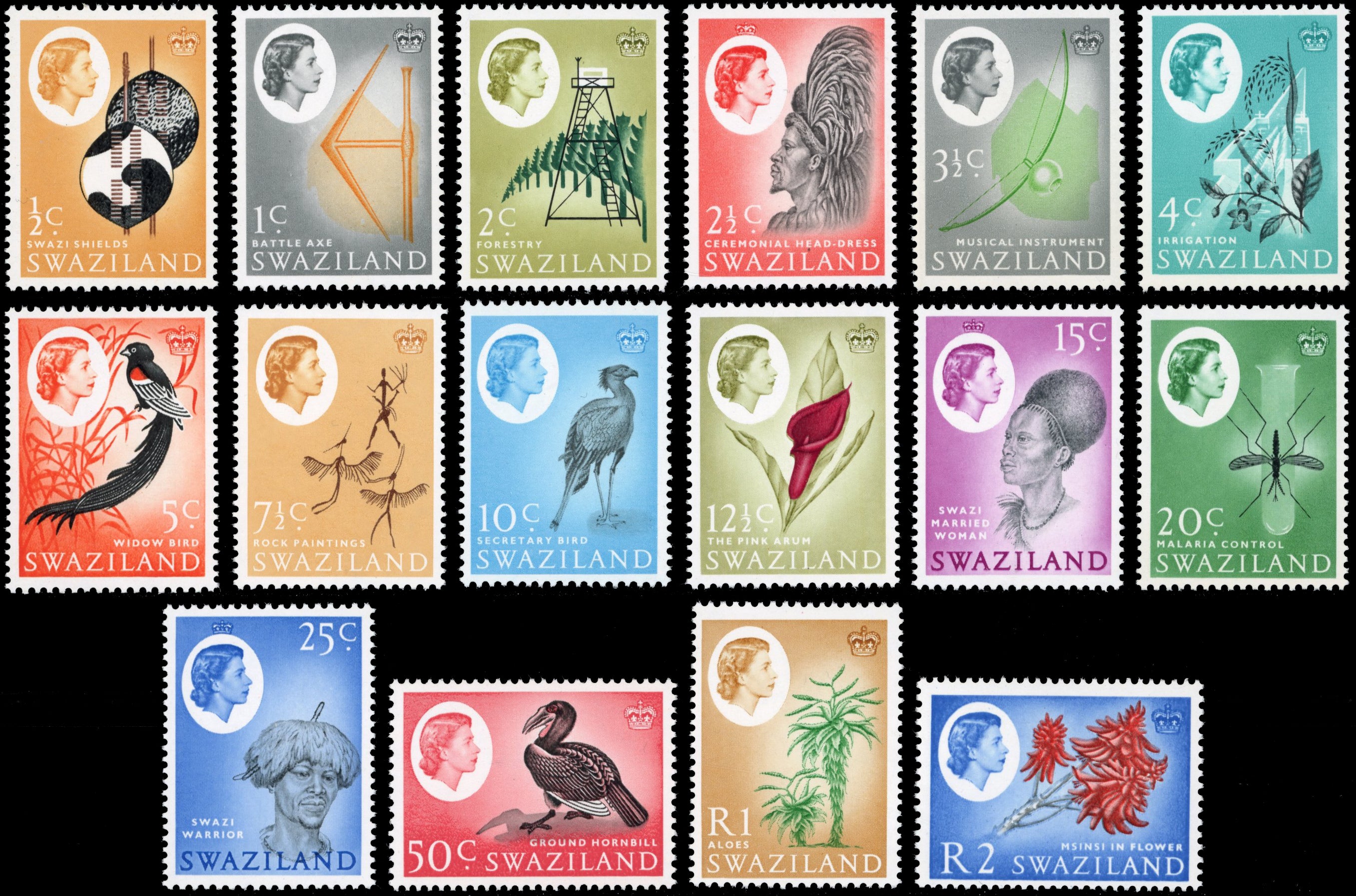 Swaziland SG 90/105 Unmounted Mint 1962-66 set of 16