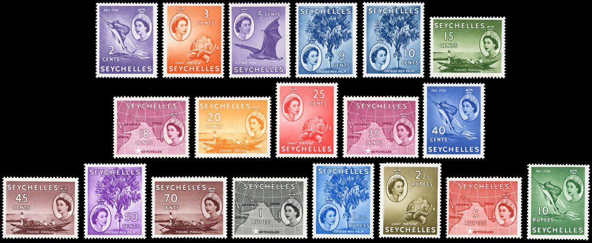 Seychelles SG 174/188 Unmounted Mint 1954-61 set of 19
