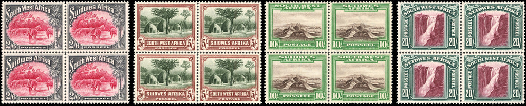 South West Africa SG 74/85, 96 Mint 1931 Postage set of 12 and 1937 1½d Mail Train
