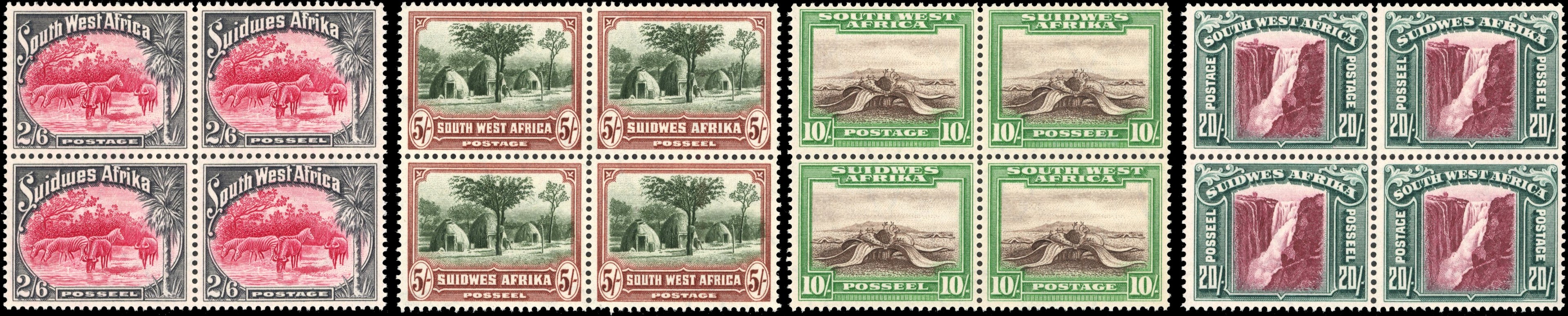South West Africa SG 74/85, 96 Mint 1931 Postage set of 12 and 1937 1½d Mail Train