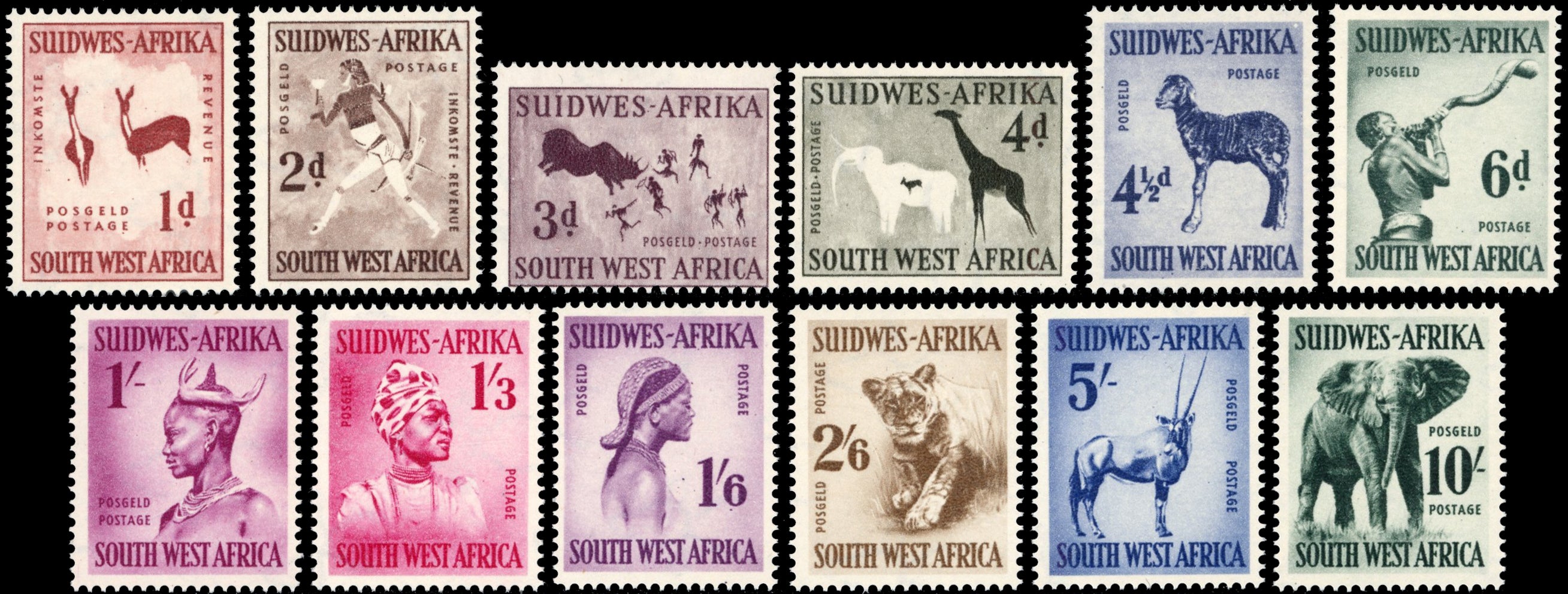 South West Africa SG 154/165 Unmounted Mint 1954 set of 12