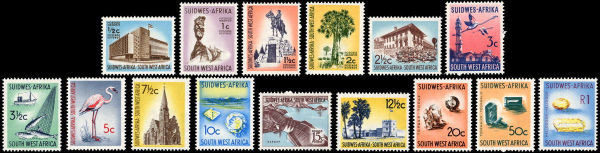 South West Africa SG 171/185 Unmounted Mint 1961-63 set of 15