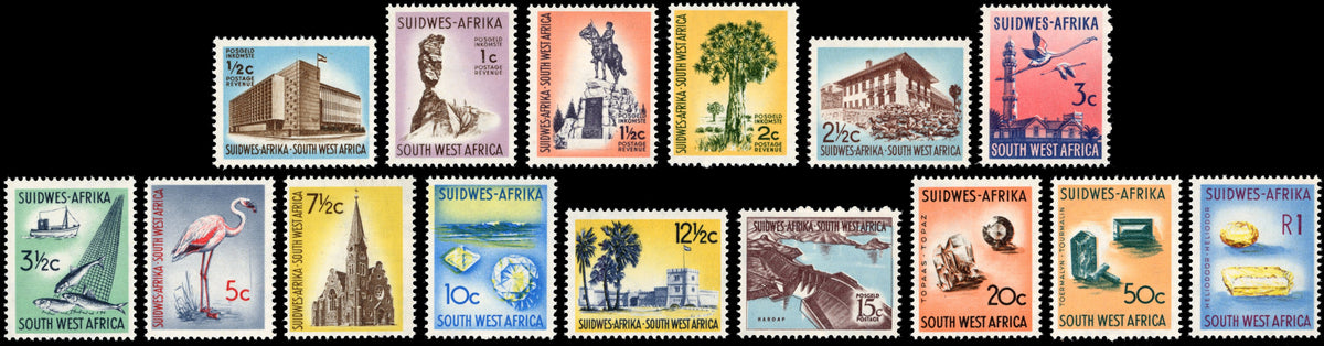 South West Africa SG 171/185 Unmounted Mint 1961-63 set of 15