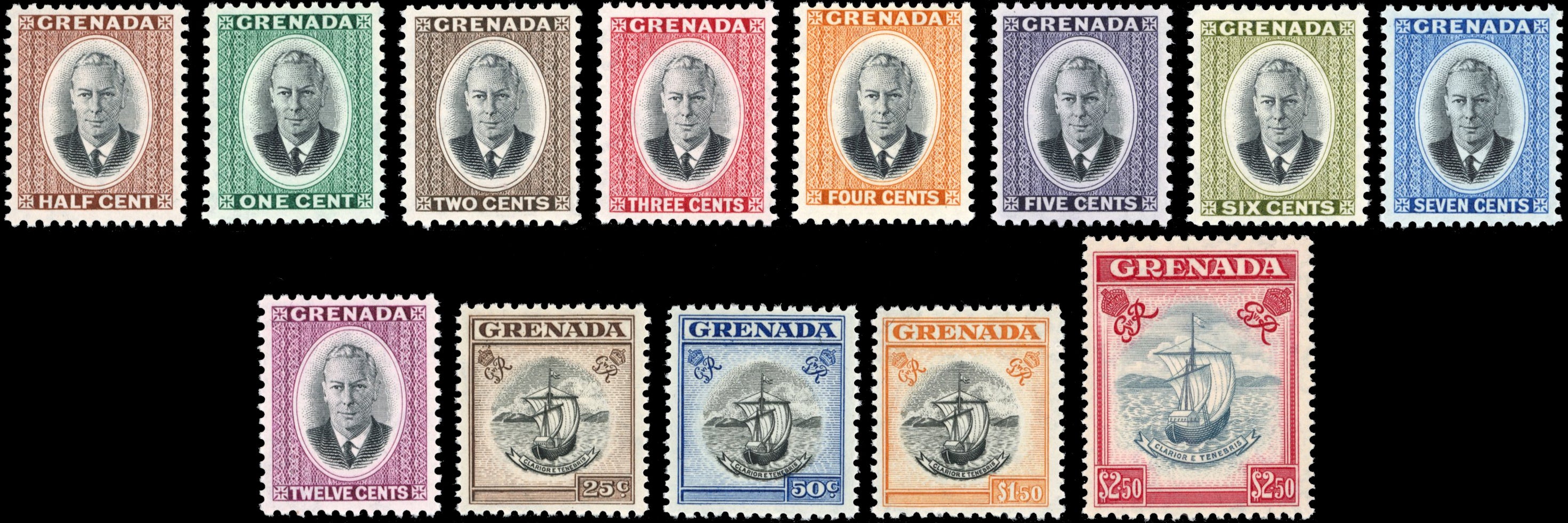 Grenada SG 172/184 Unmounted Mint 1951 set of 13