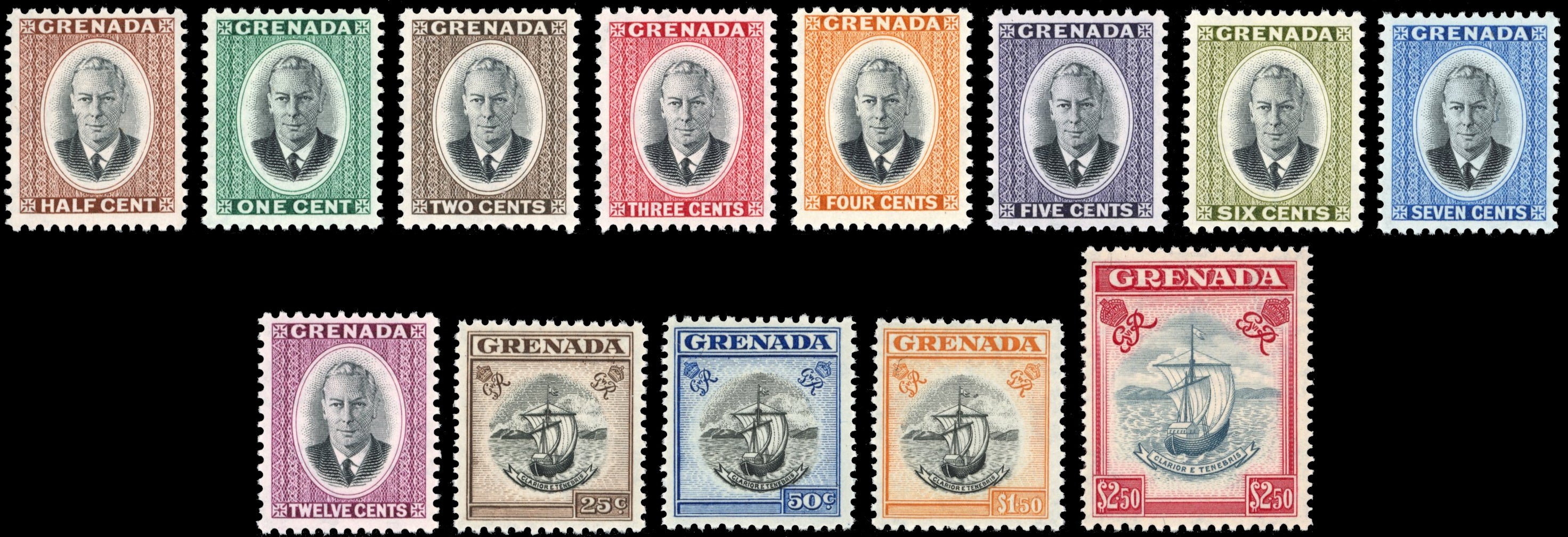 Grenada SG 172/184 Unmounted Mint 1951 set of 13