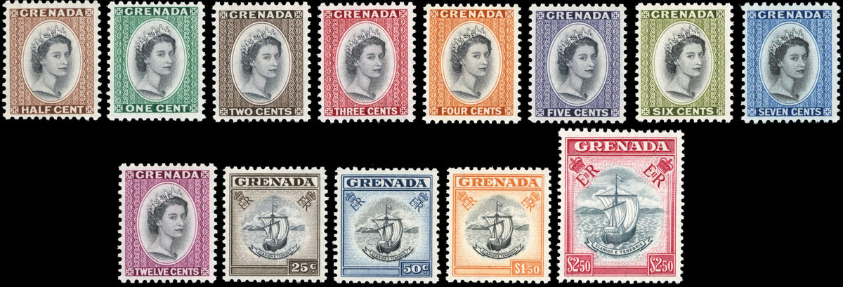 Grenada SG 192/204 Unmounted Mint 1953-59 set of 13