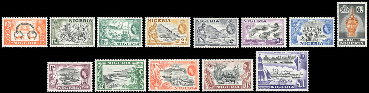 Nigeria SG 69/80 Unmounted Mint 1953-58 set of 13