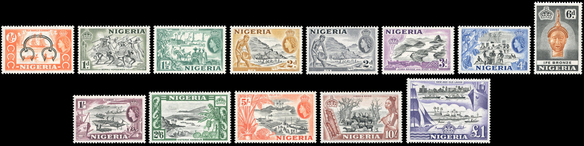 Nigeria SG 69/80 Unmounted Mint 1953-58 set of 13