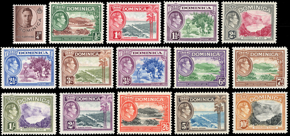 Dominica SG 99/109a Unmounted Mint 1938-47 set of 15