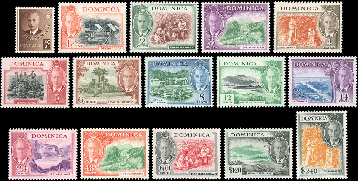 Dominica SG 120/134 Unmounted Mint 1951 set of 15