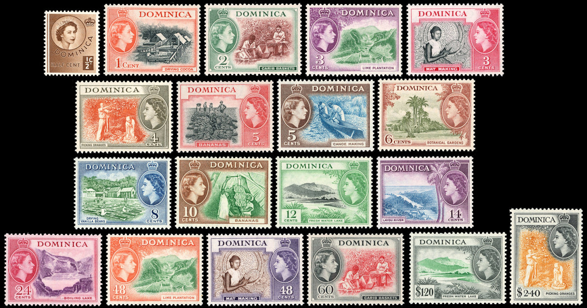 Dominica SG 140/158 Unmounted Mint 1954-62 set of 19