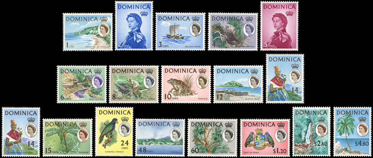 Dominica SG 162/178 Unmounted Mint 1963-65 set of 18